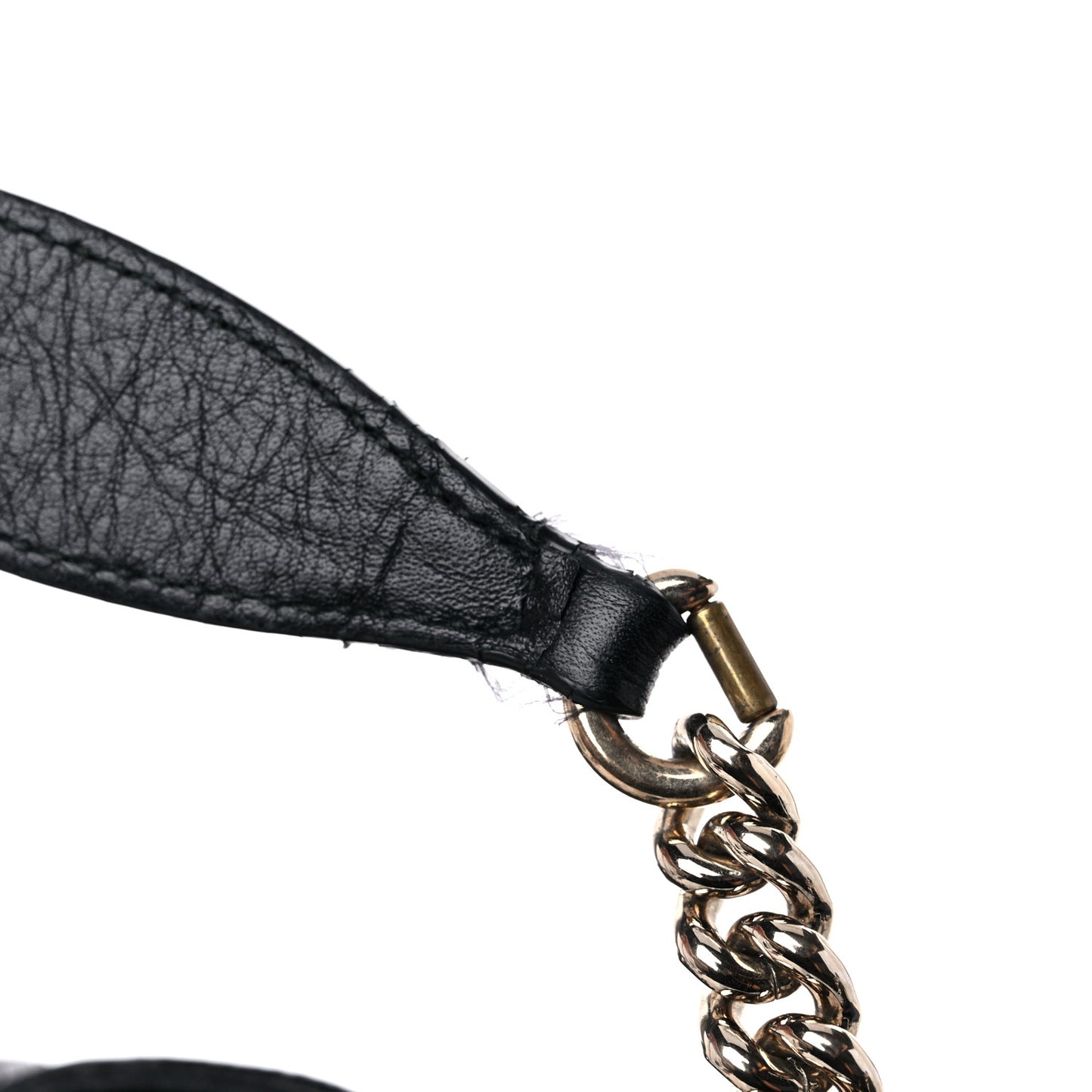 Pebbled Calfskin Medium Soho Chain Shoulder Bag Black
