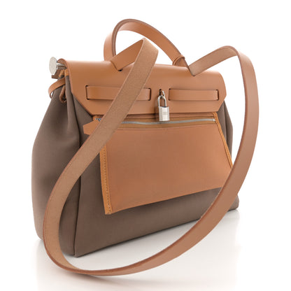 Hermes Military Toile Vache Hunter Herbag Zip Retourne 31 PM Etoupe Dune 4 of 12
