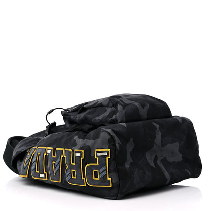 Prada Re-Nylon Saffiano Camouflage Print Logo Double Buckle Backpack Fumo 4 of 10