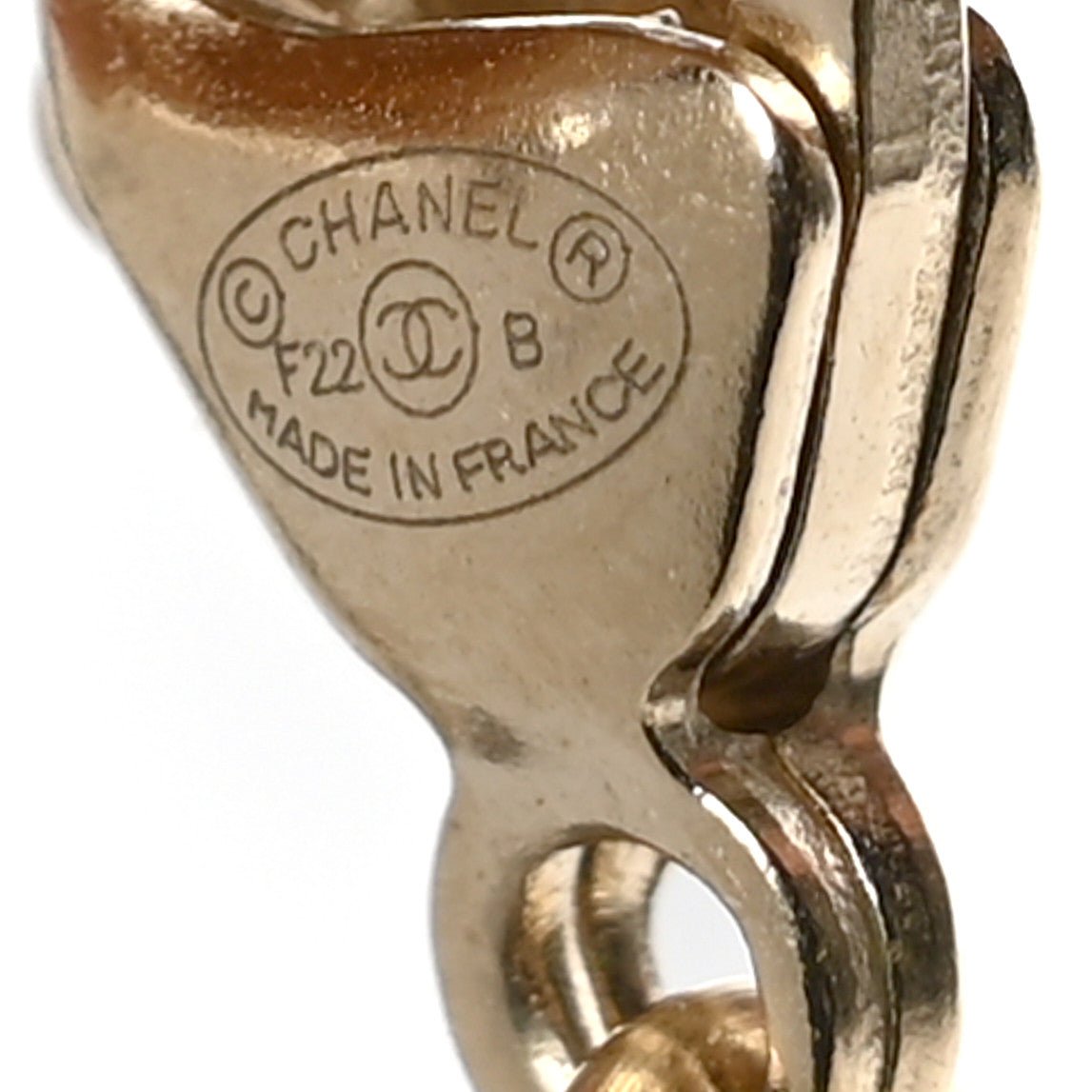 Chanel Crystal Pearl Chain Heart Bracelet Gold Black 5 of 5