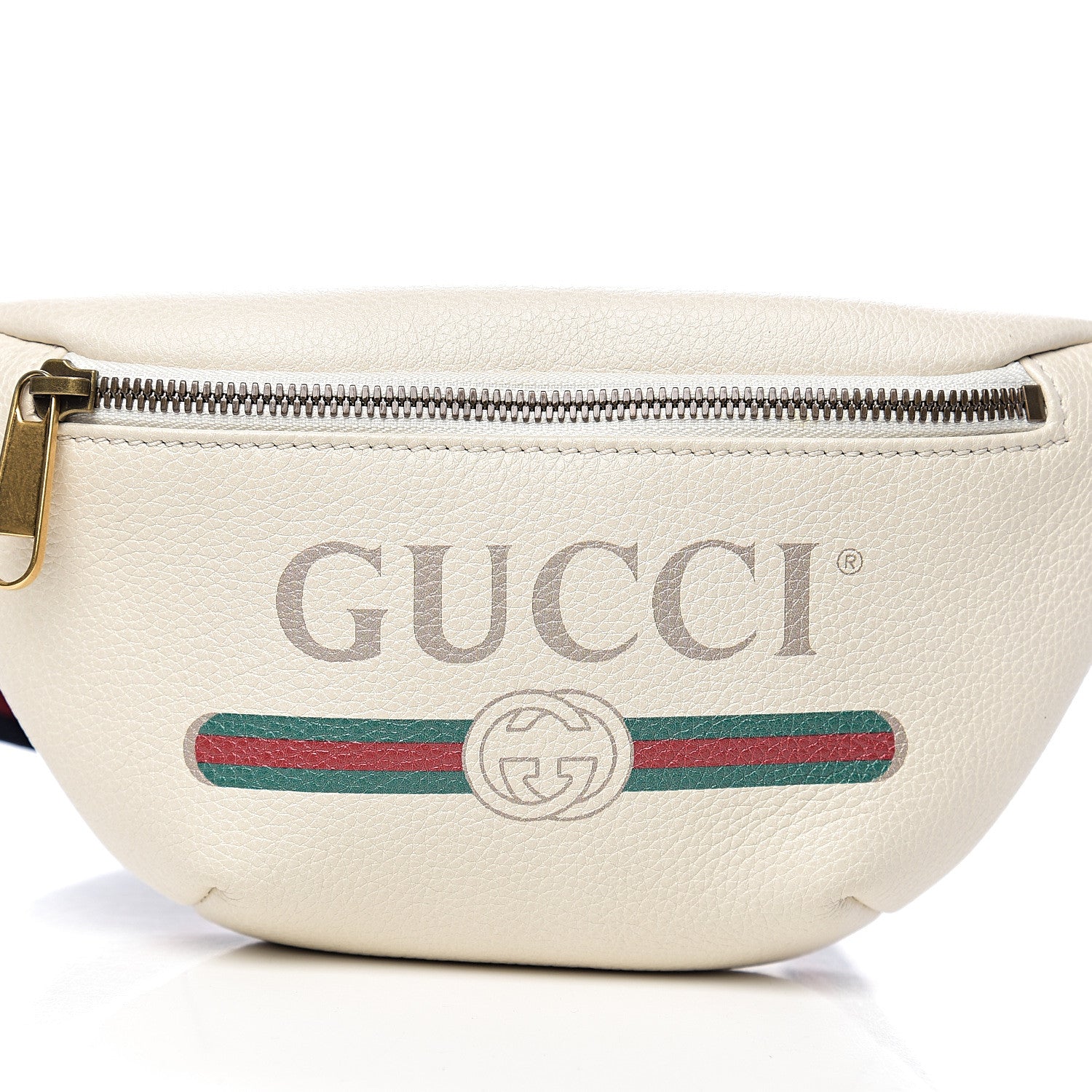Gucci Grained Calfskin Small Logo Belt Bag White 7 of 10