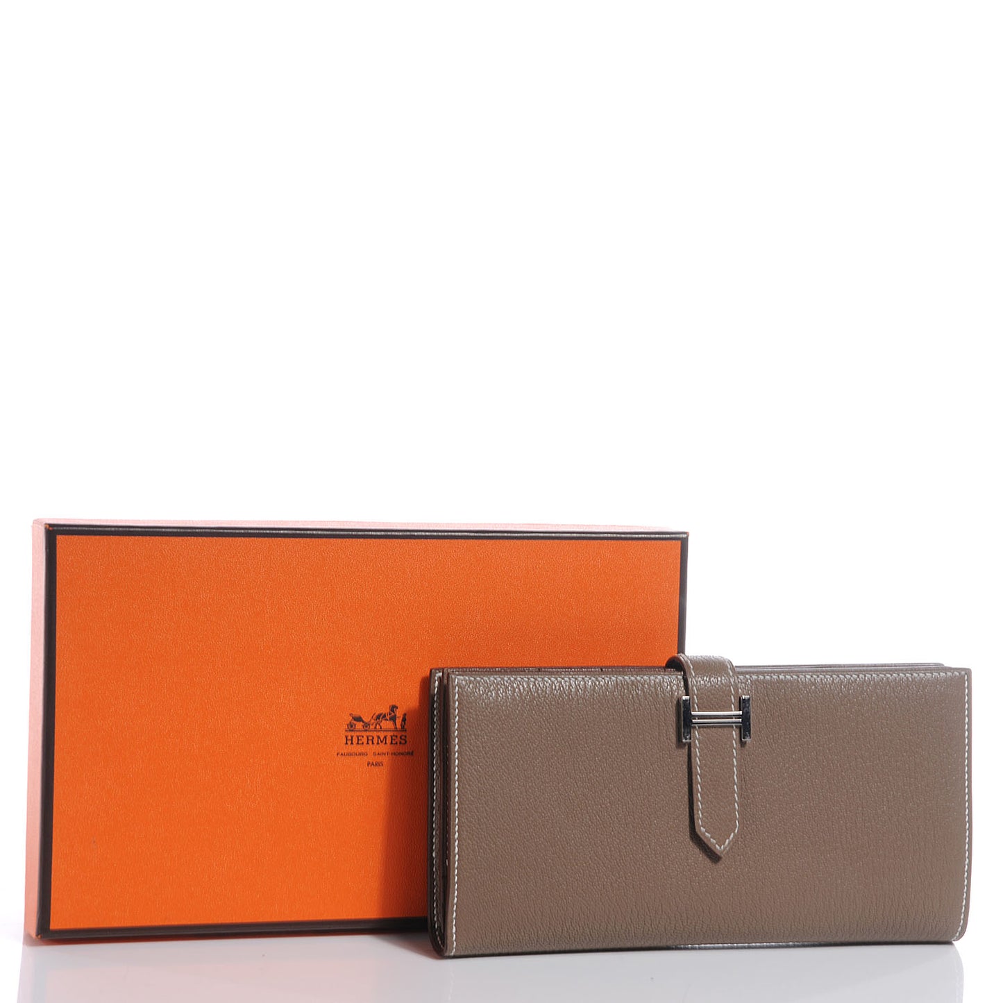 Chèvre Mysore Bearn Gusset Wallet Etoupe