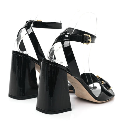 Louis Vuitton Patent Calfskin Shake Sandals 38 Black 4 of 8