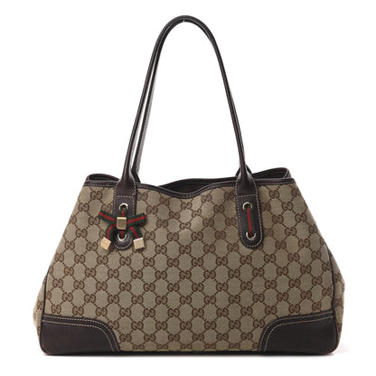 Gucci Monogram Medium Princy Tote Dark Brown 1 of 12