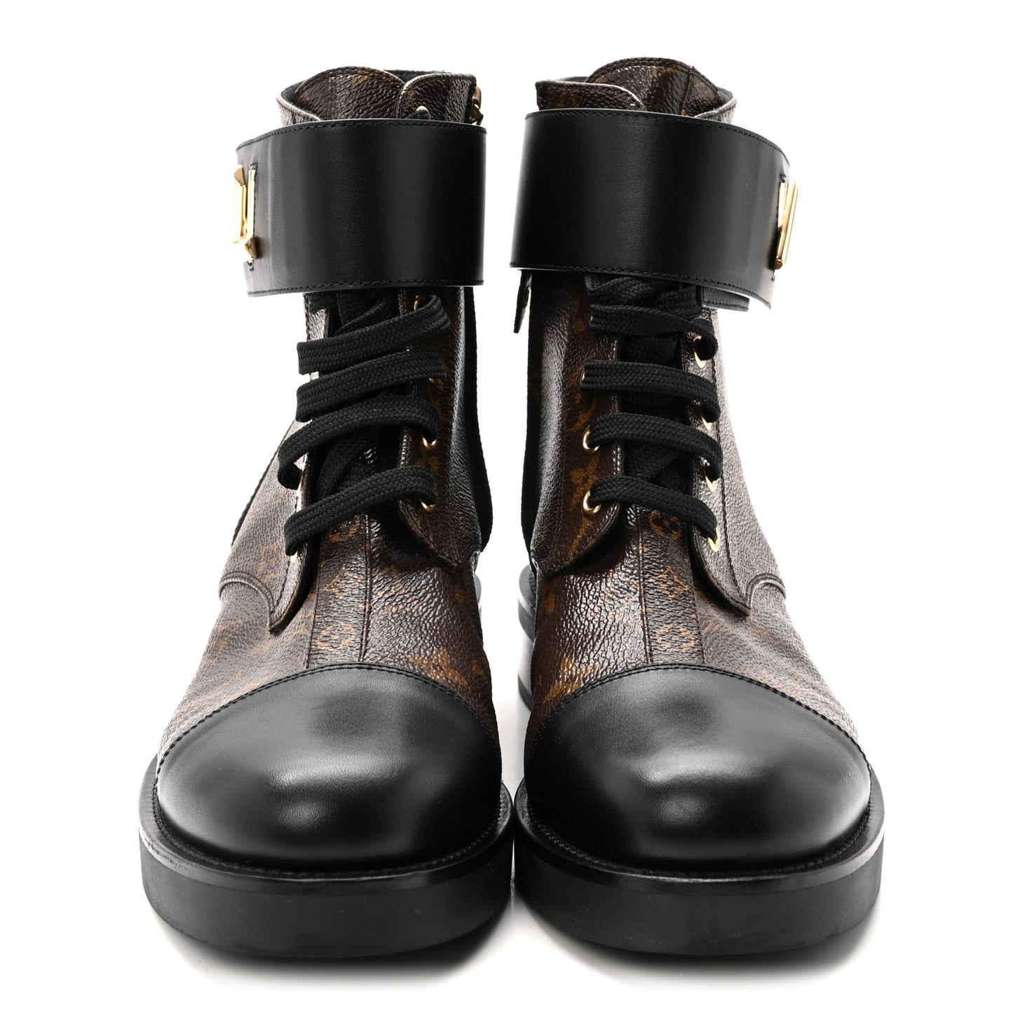 Calfskin Monogram Wonderland Flat Ranger Boots 39 Black