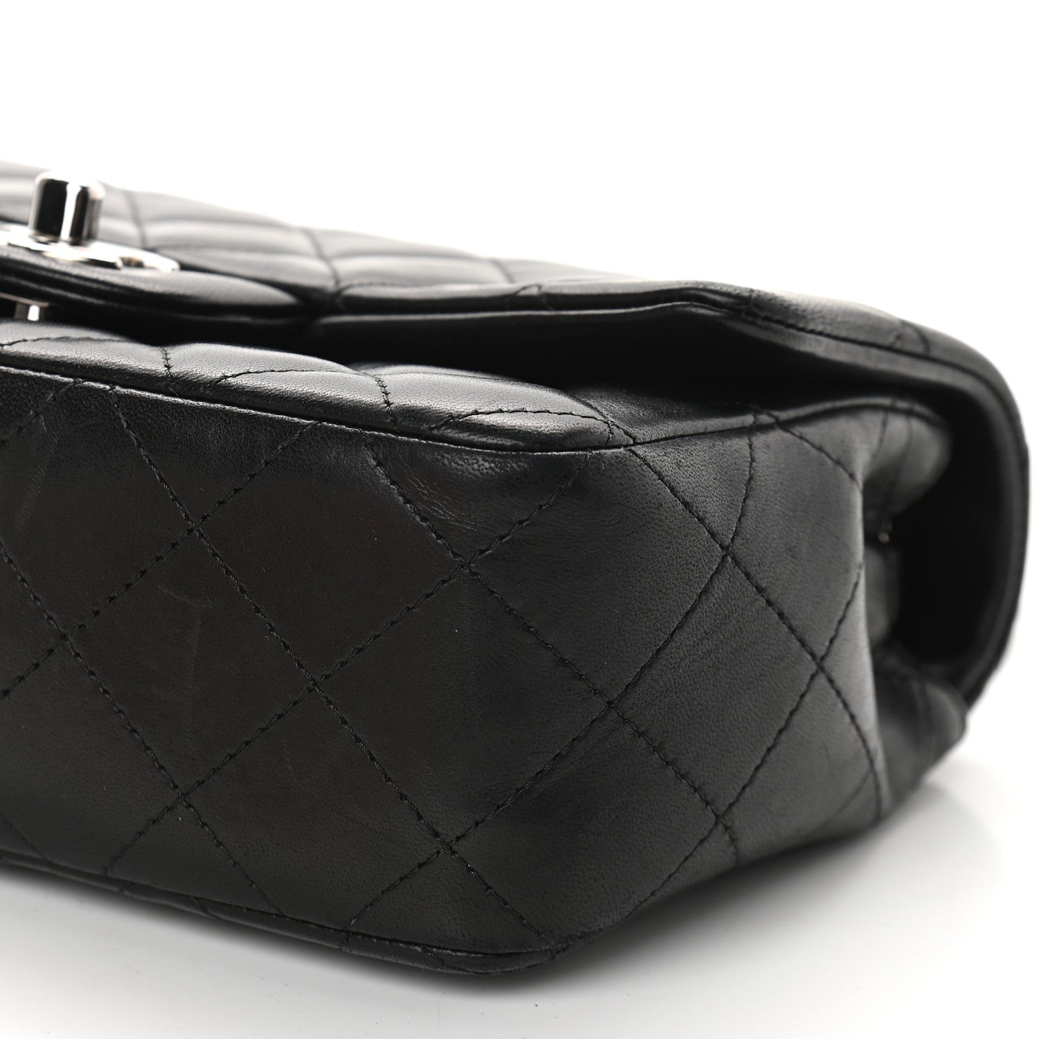 Chanel Lambskin Quilted Mini Rectangular Flap Black 9 of 11