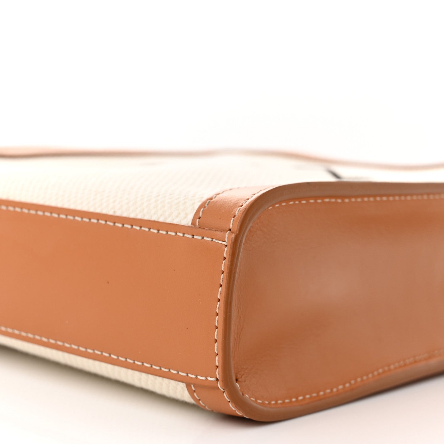 Celine Canvas Calfskin Mini Vertical Cabas Natural Tan 9 of 10