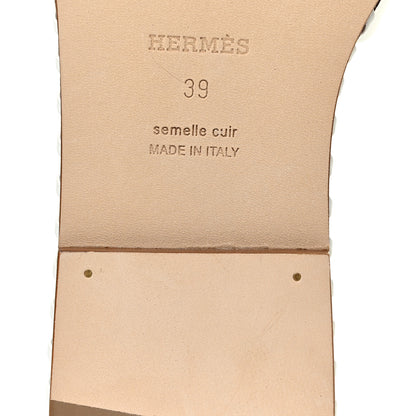 Hermes Calfskin Braided Oran Sandals 39 White 8 of 14