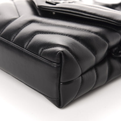 Saint Laurent Calfskin Y Quilted Monogram Toy Loulou Crossbody Bag Black 7 of 12