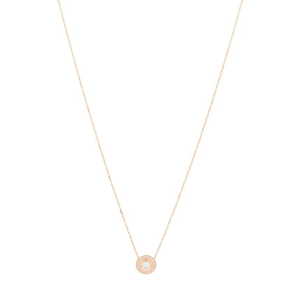 Cartier 18K Pink Gold Diamond .20ct D'Amour Pave Necklace 1 of 4