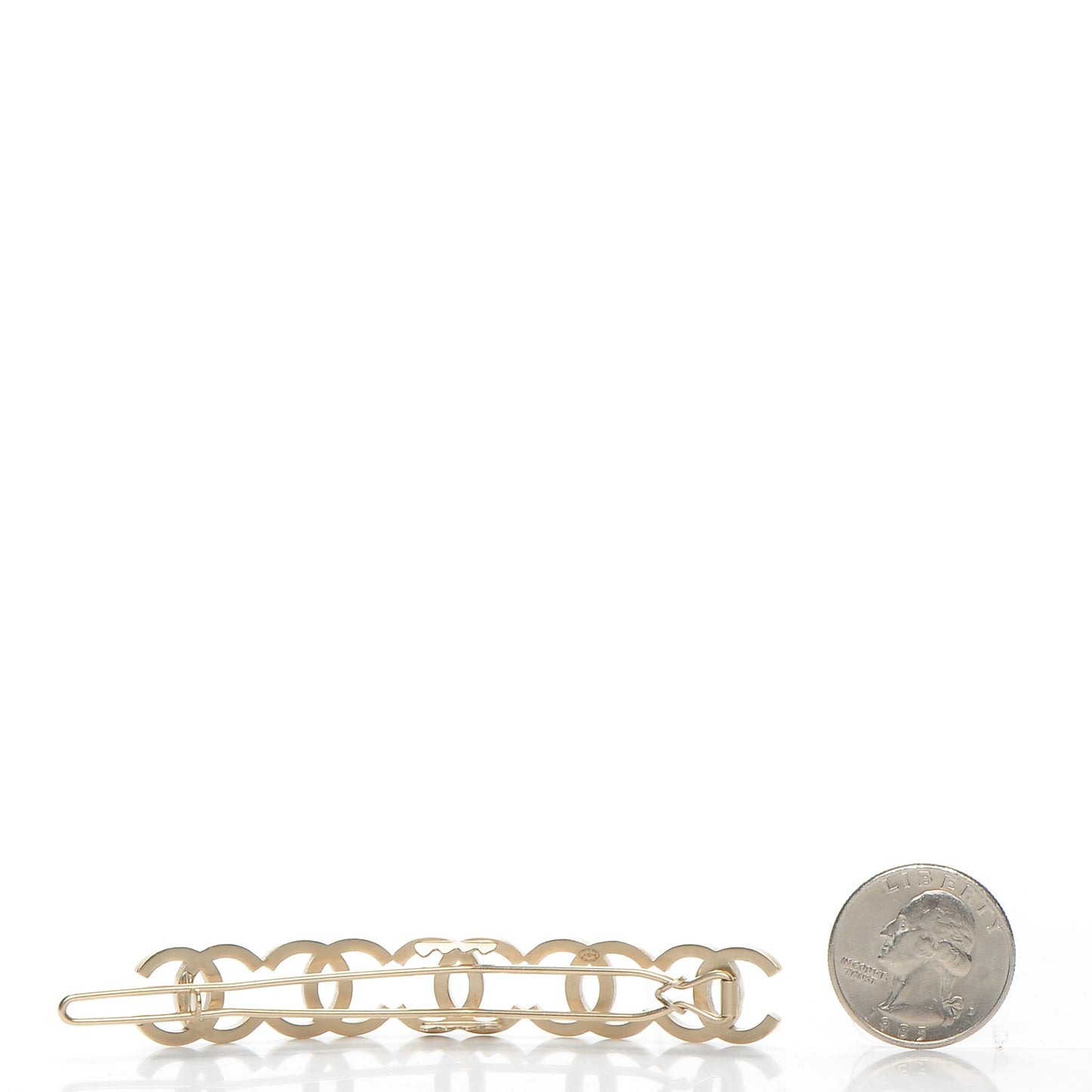 Metal CC Hair Clip Barrette Gold