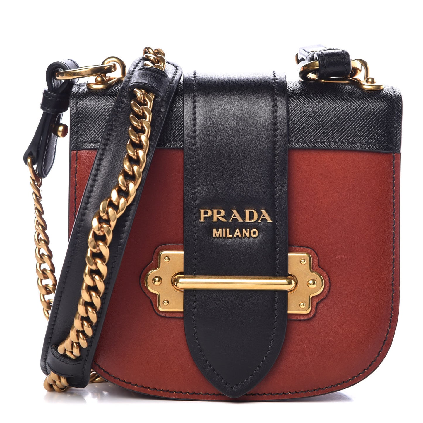 City Calf Saffiano Pionniere Bag Cotto Black