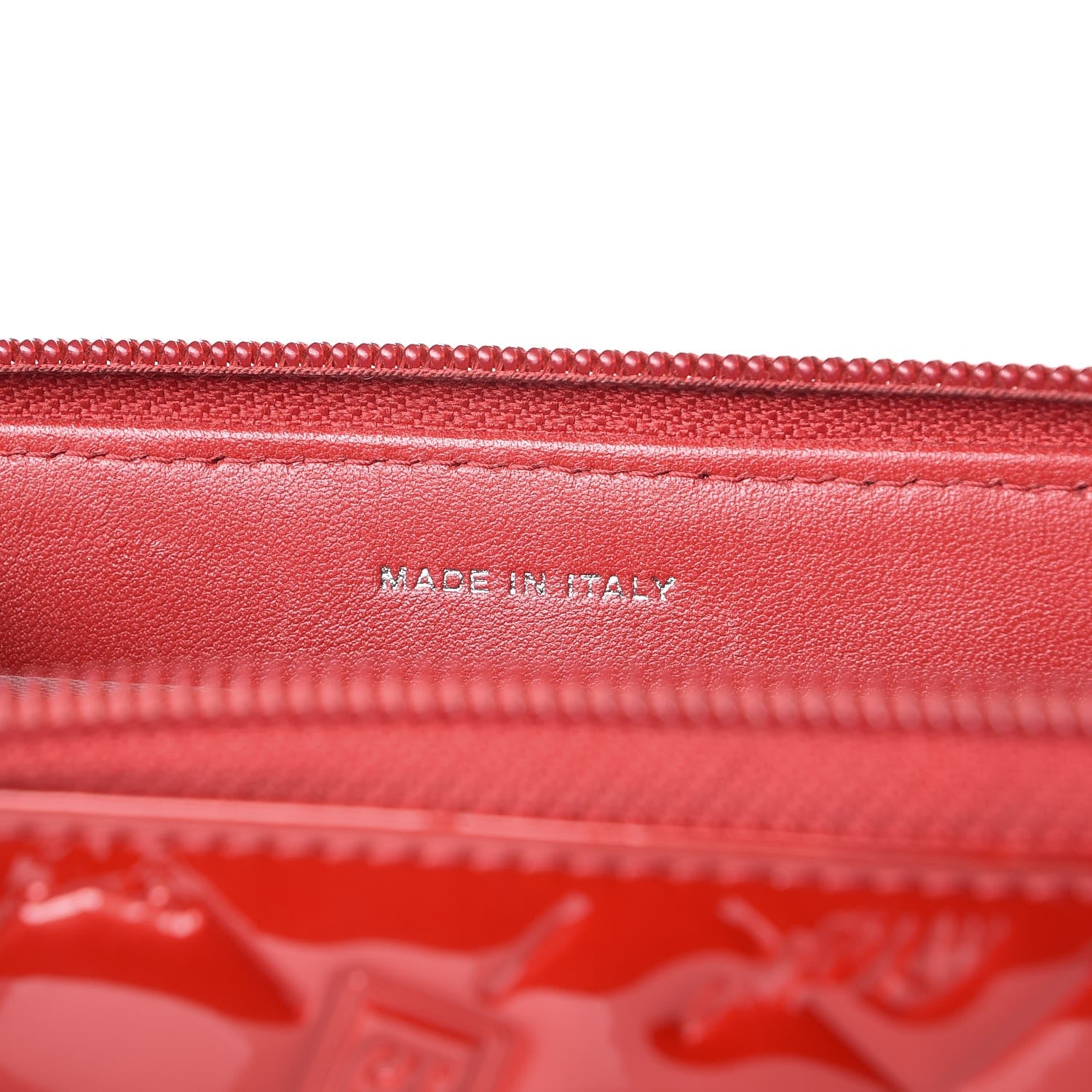 Chanel Patent Calfskin Lucky Symbols Zip Around Wallet Red 7 of 12
