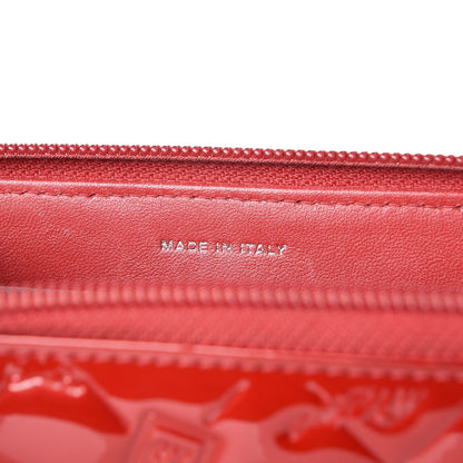 Chanel Patent Calfskin Lucky Symbols Zip Around Wallet Red 7 of 12