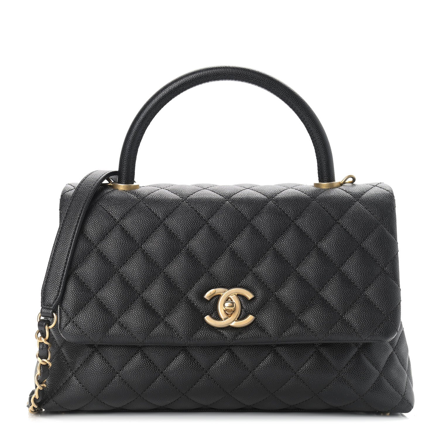 Chanel Caviar Quilted Small Coco Handle Flap Black 1 of 10