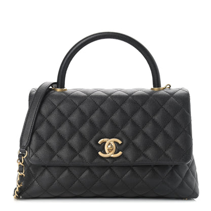 Chanel Caviar Quilted Small Coco Handle Flap Black 1 of 10