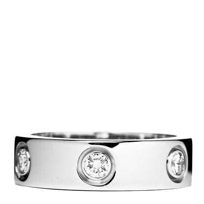 Cartier 18K White Gold 6 Diamond 5.5mm LOVE Ring 52 6 3 of 7