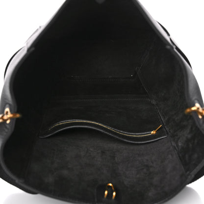 Celine Soft Grained Calfskin Sangle Bucket Bag Black 5 of 10