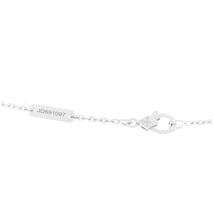 Van Cleef & Arpels 18K White Gold Guilloche Vintage Alhambra Pendant Necklace 4 of 6