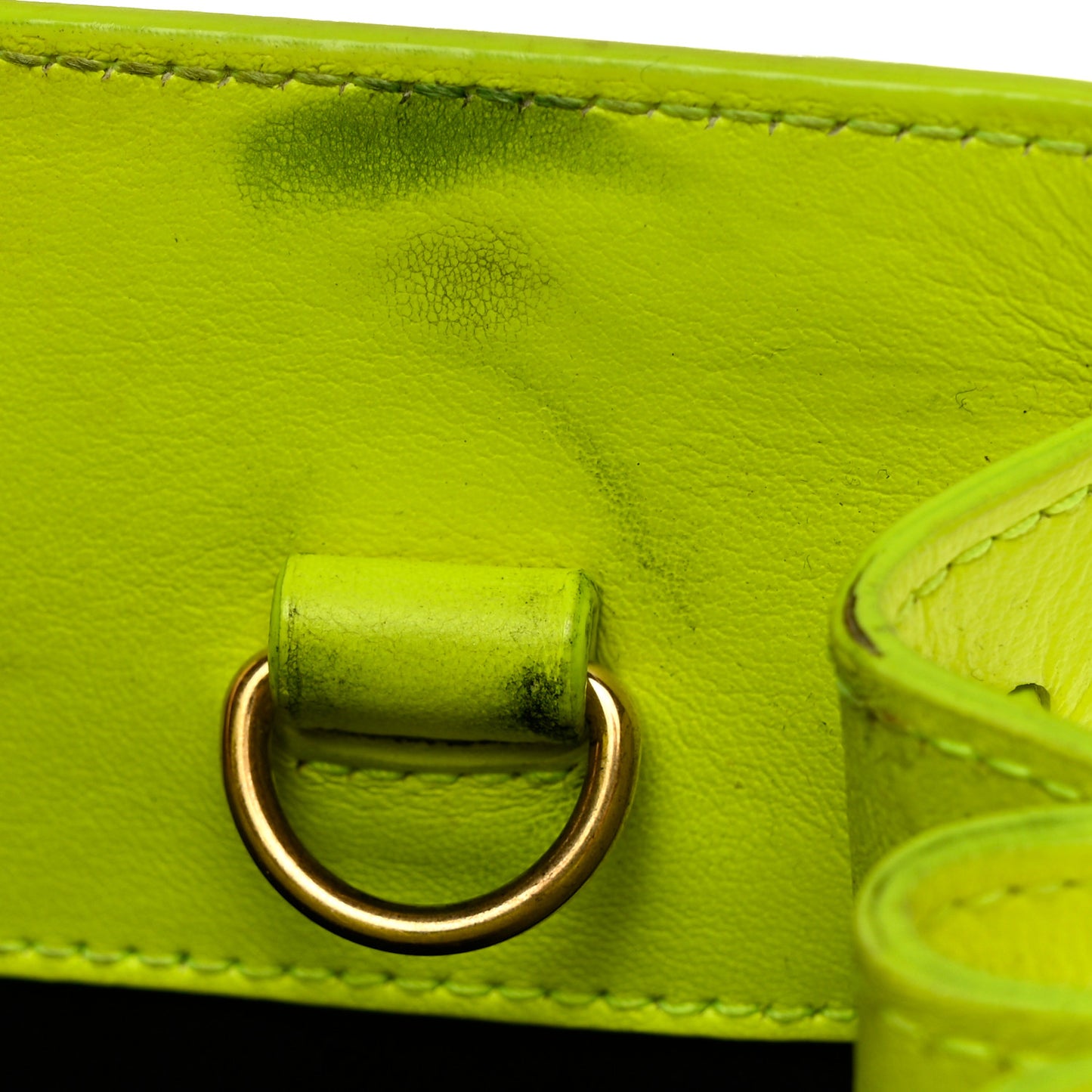 Calfskin Nano Sac De Jour Neon Yellow