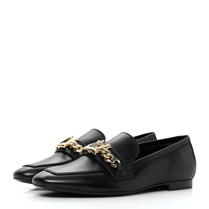 Louis Vuitton Calfskin Upper Case Flat Loafer 36 Black 3 of 8