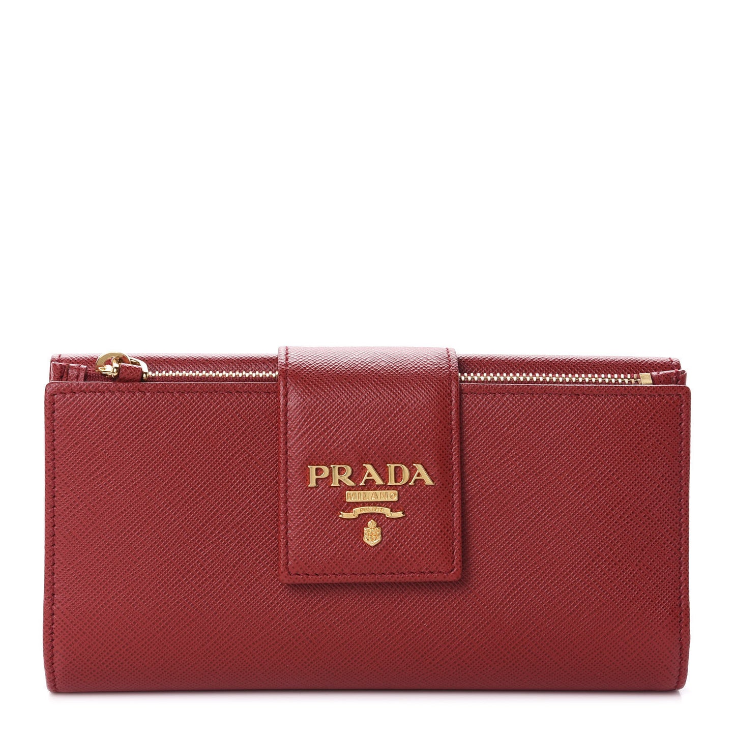 Saffiano Metal Tab Wallet Fuoco