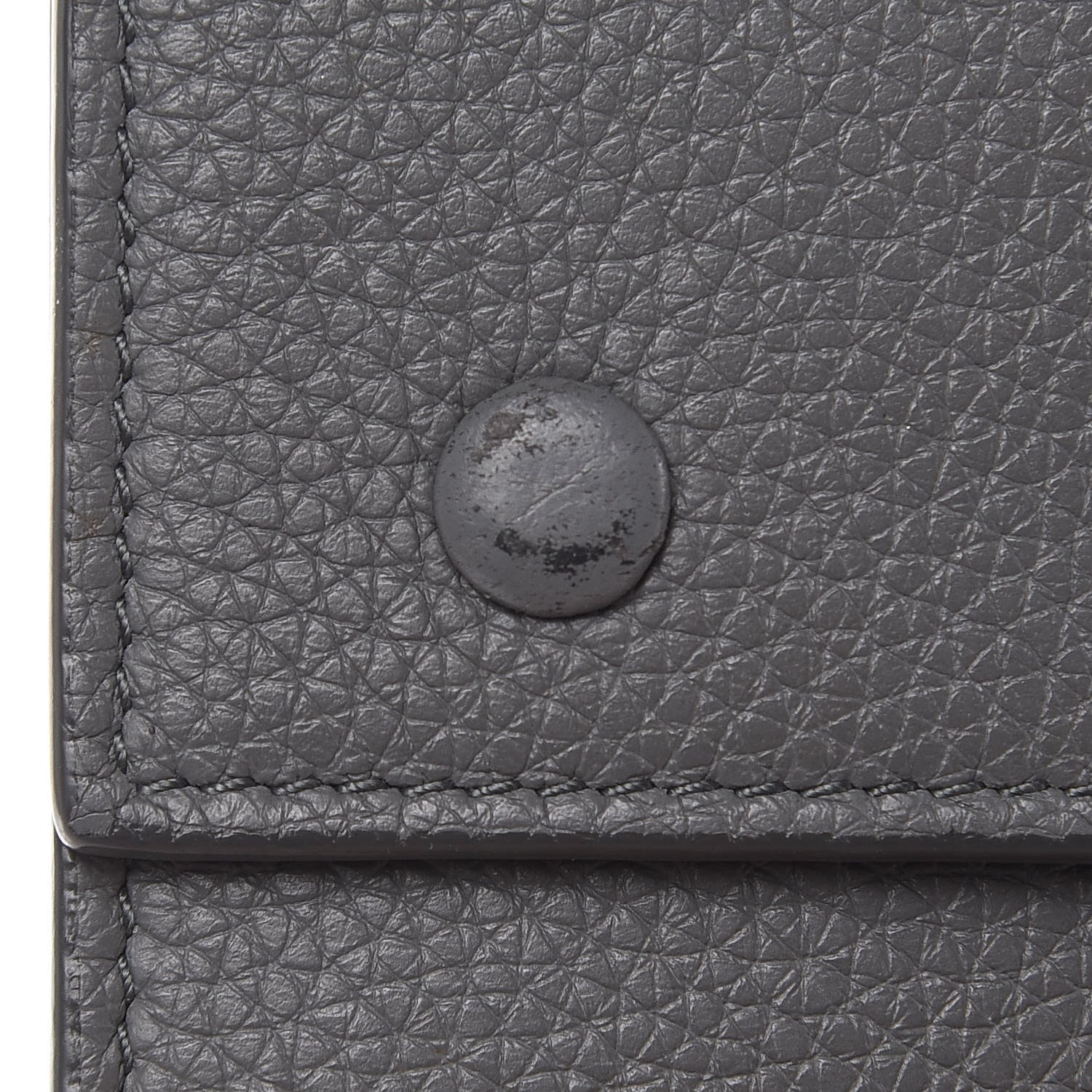 Celine Drummed Calfskin Small Multifunction Folded Wallet Grey 10 of 12