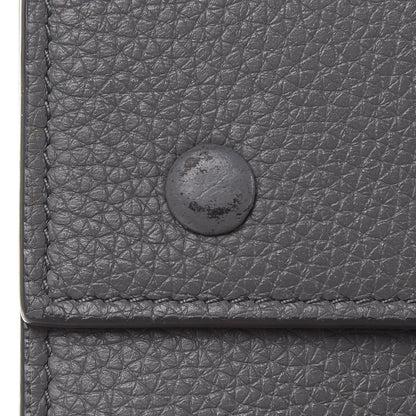 Celine Drummed Calfskin Small Multifunction Folded Wallet Grey 10 of 12