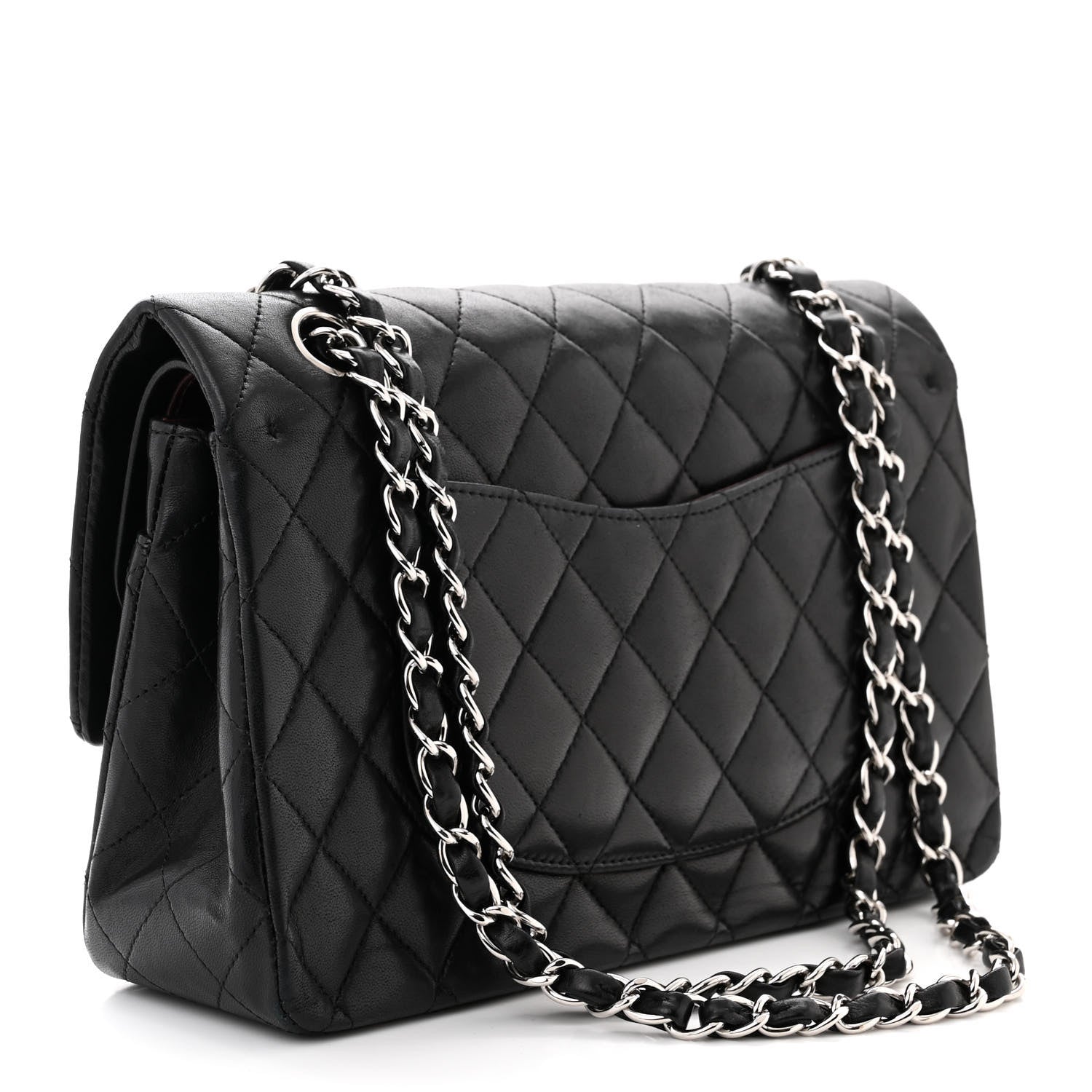 Chanel Lambskin Quilted Medium Double Flap Black 3 of 12