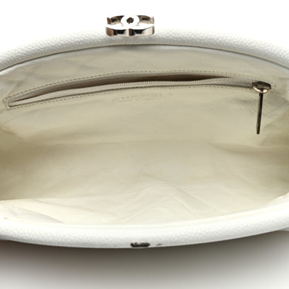 Chanel Caviar Quilted Timeless Clutch White 5 of 8