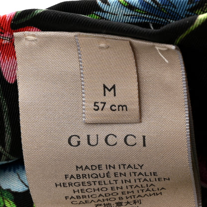 Gucci Silk Monogram Flora Print Headband M Black 9 of 11