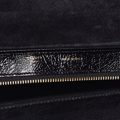 Celine Shiny Goatskin Small Trapeze Black 6 of 10
