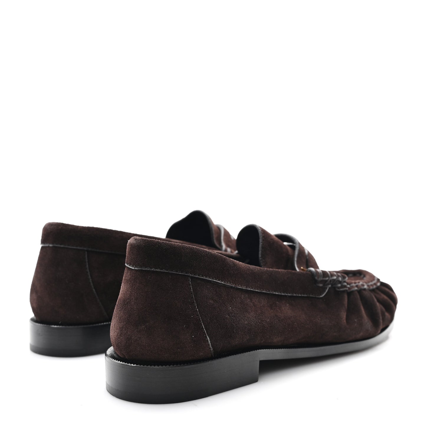 Suede Le Loafer 15 Penny Slippers 37.5 Dark Chocolate