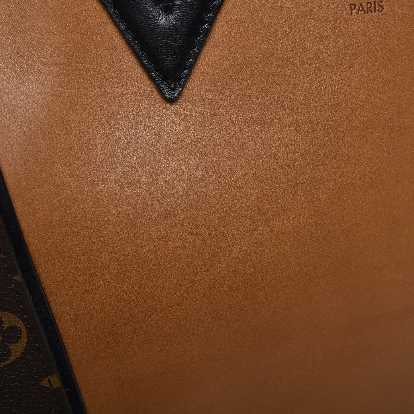 Monogram Cuir Orfevre Tote W PM Noisette