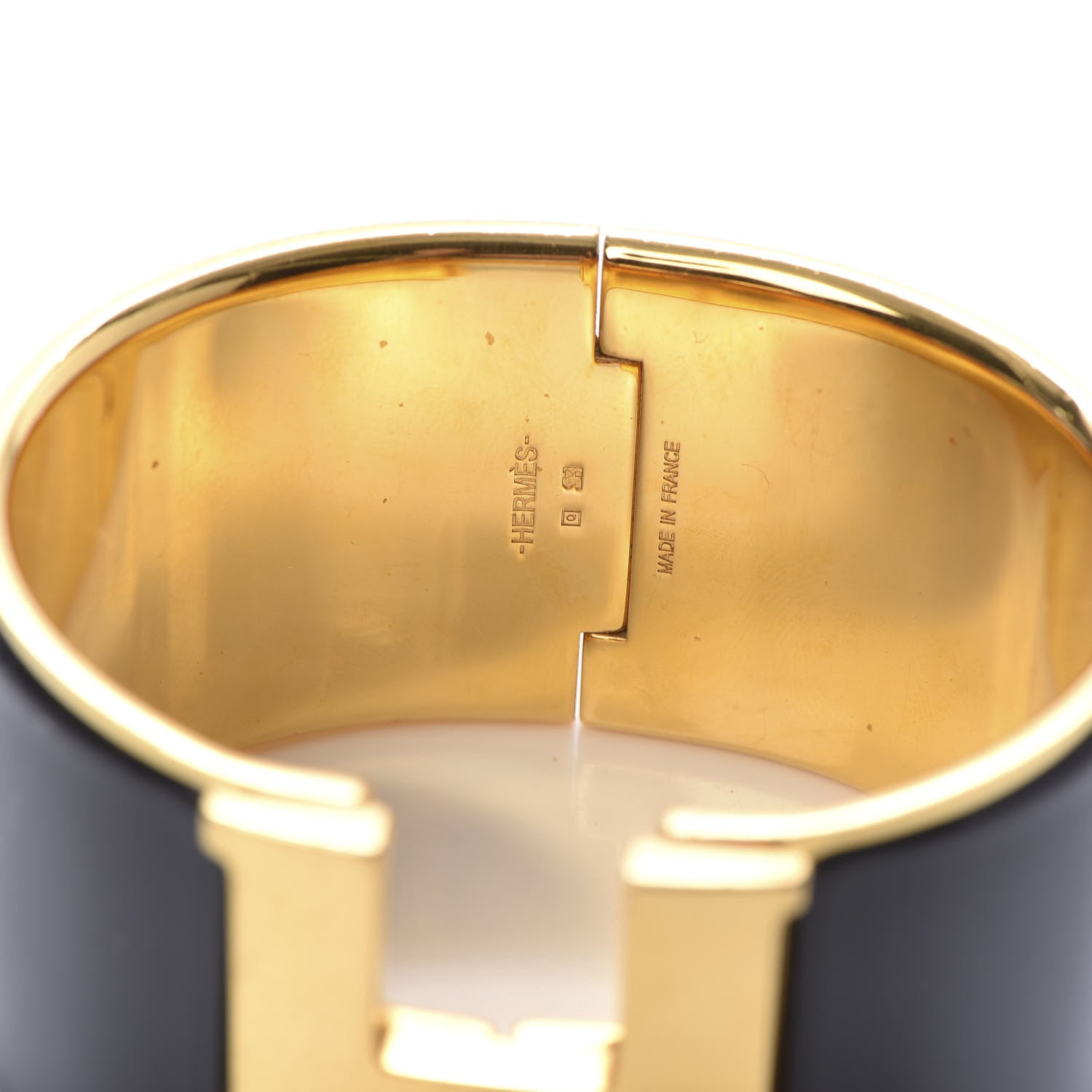 Hermes Enamel Extra Wide Clic Clac H Bracelet GM Black 6 of 6