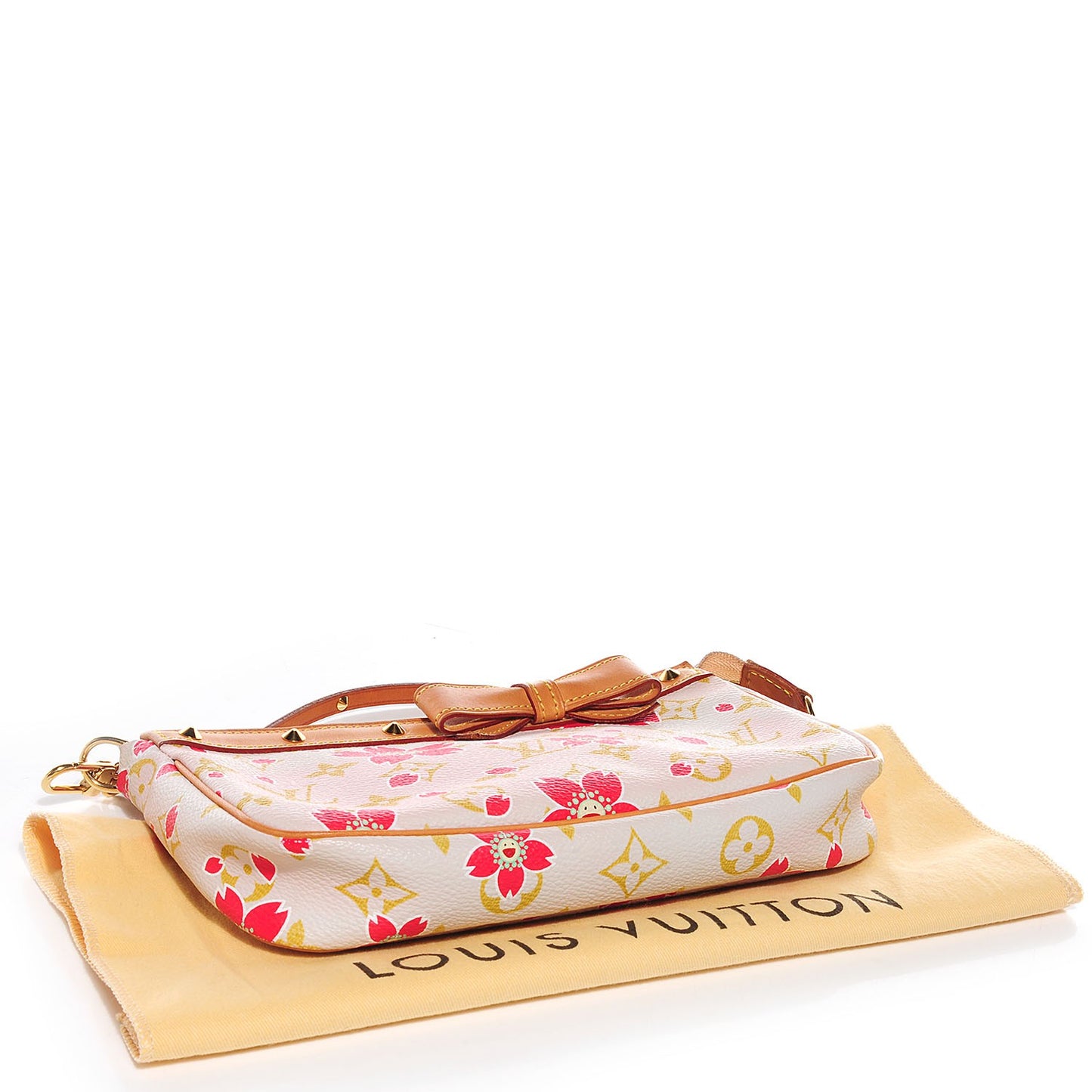 Monogram Cherry Blossom Pochette Accessories Red