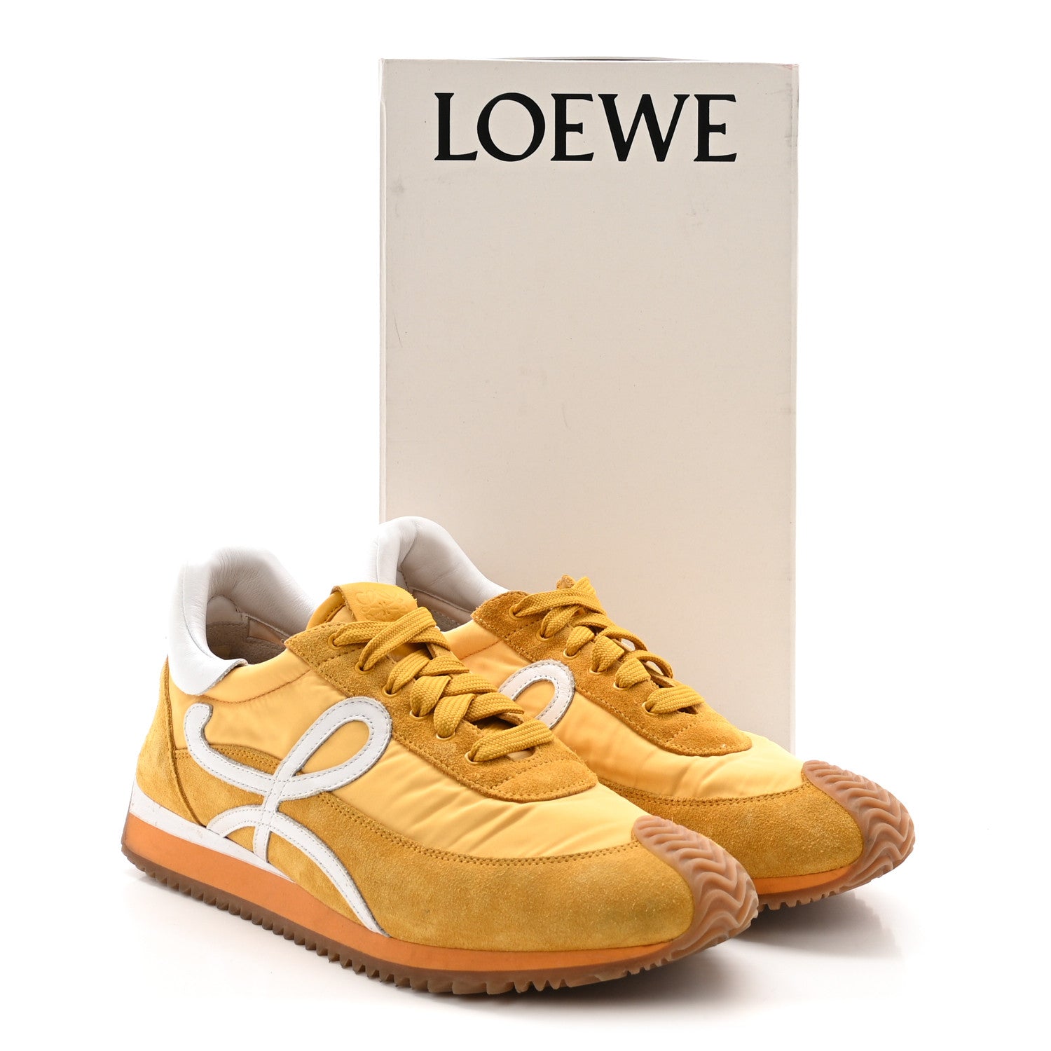Loewe Nylon Suede Mens Flow Runner Sneakers  41 Facade 10 of 10