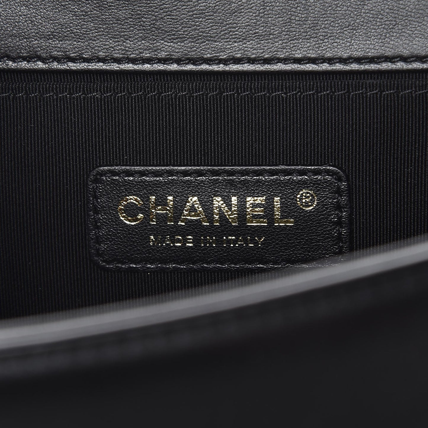 Lambskin Quilted Medium Boy Flap Black