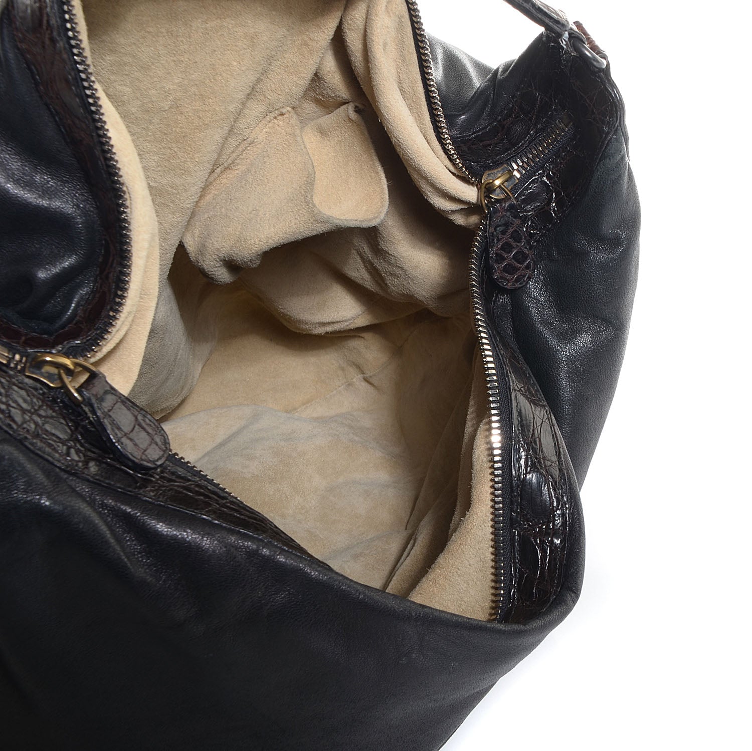 Bottega Veneta Intrecciato Soft Caiman San Marco Settantasei Hobo Nero Black 5 of 8