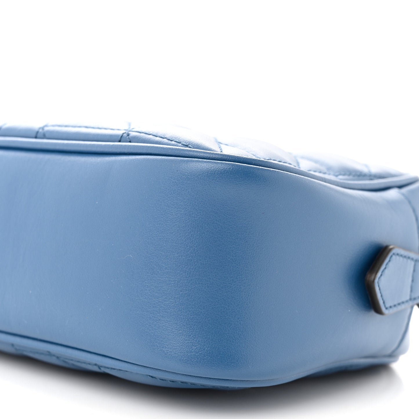 Calfskin Matelasse Aria Small GG Marmont Chain Shoulder Bag Clear Blue