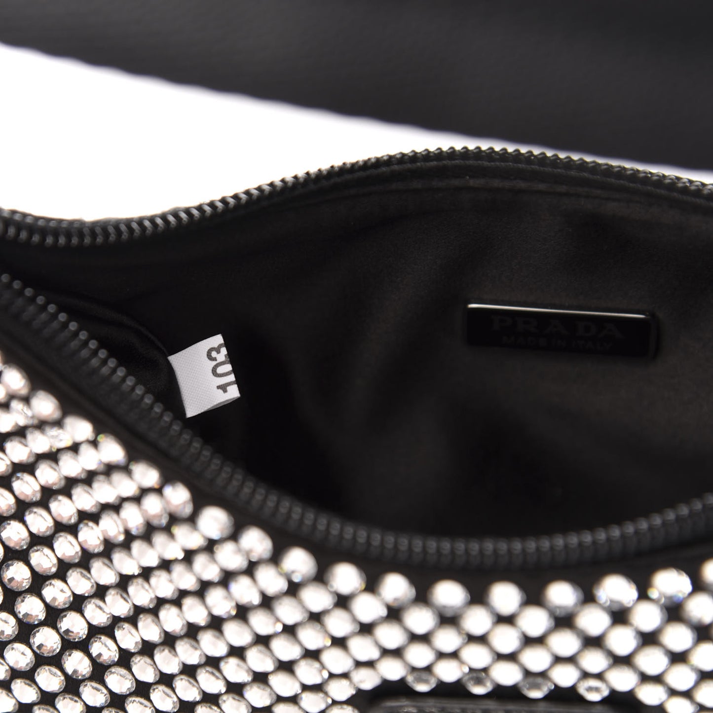 Satin Crystal Mini Re-Edition 2000 Bag Cristal