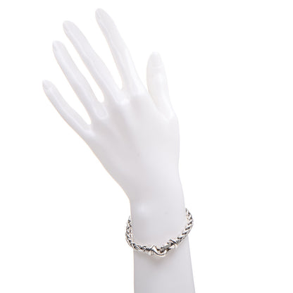 David Yurman Sterling Silver Diamond 6mm Wheat Chain Bracelet L 2 of 5