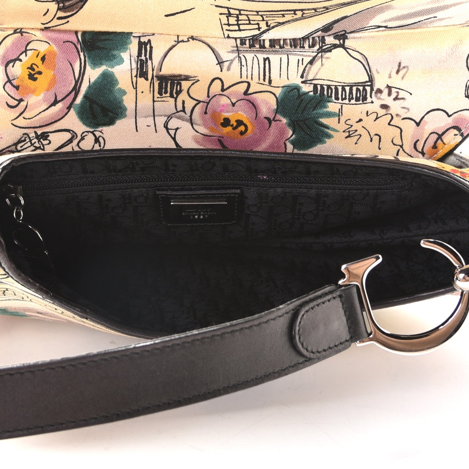 Christian Dior Canvas Paris 50s Saddle Bag Multicolor 4 of 5