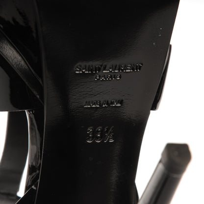 Saint Laurent Vitello Vernice Tribute 105 Platform Sandals 38.5 Black 6 of 9
