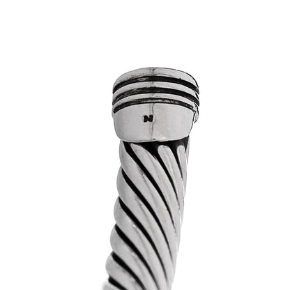 David Yurman Sterling Silver 14K Yellow Gold 5mm X Station Cable Bracelet 4 of 4