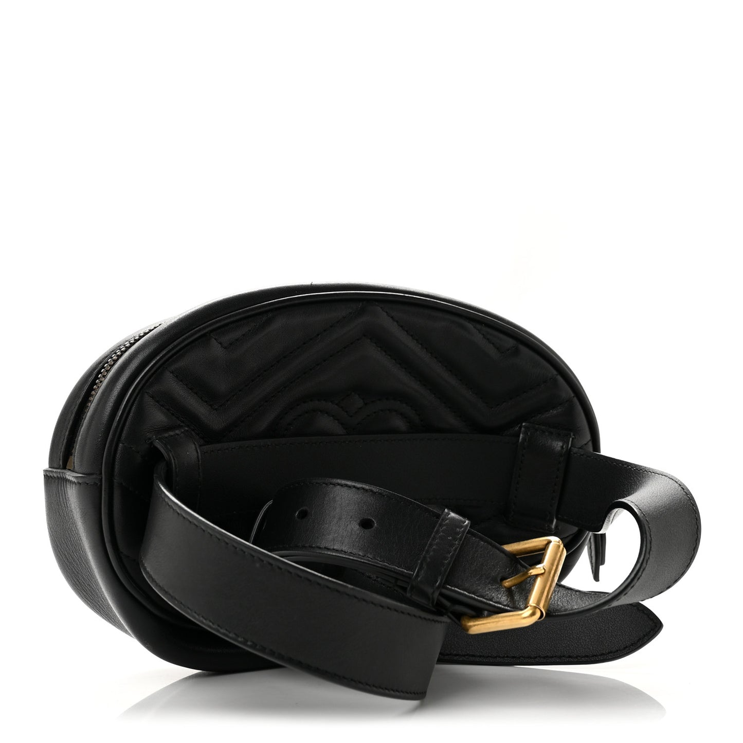 Calfskin Matelasse GG Marmont Belt Bag 85 34 Black
