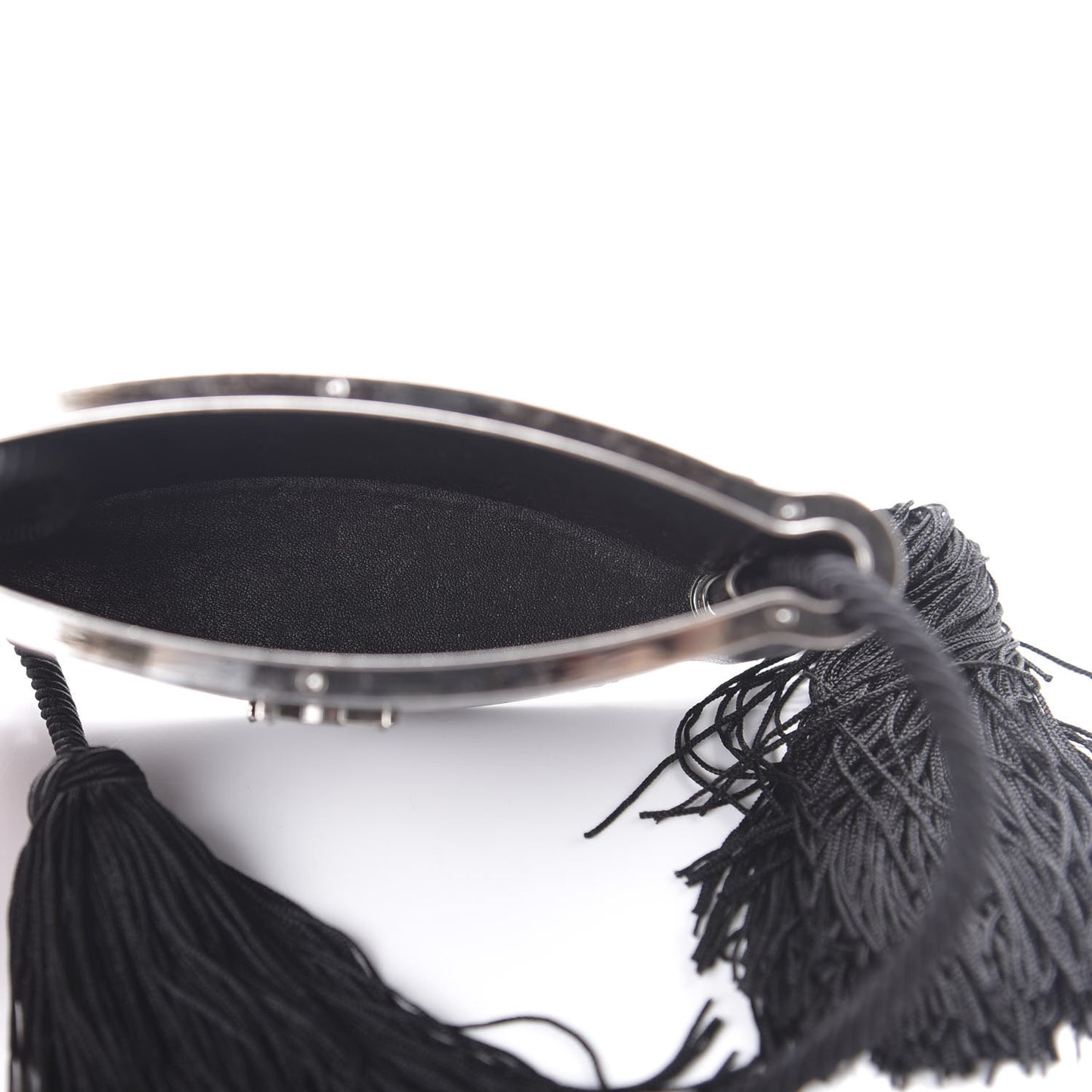 Lambskin Monogram Opyum Tassel Bag Black