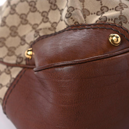 Gucci Monogram Large Jockey Hobo Dark Brown 12 of 23