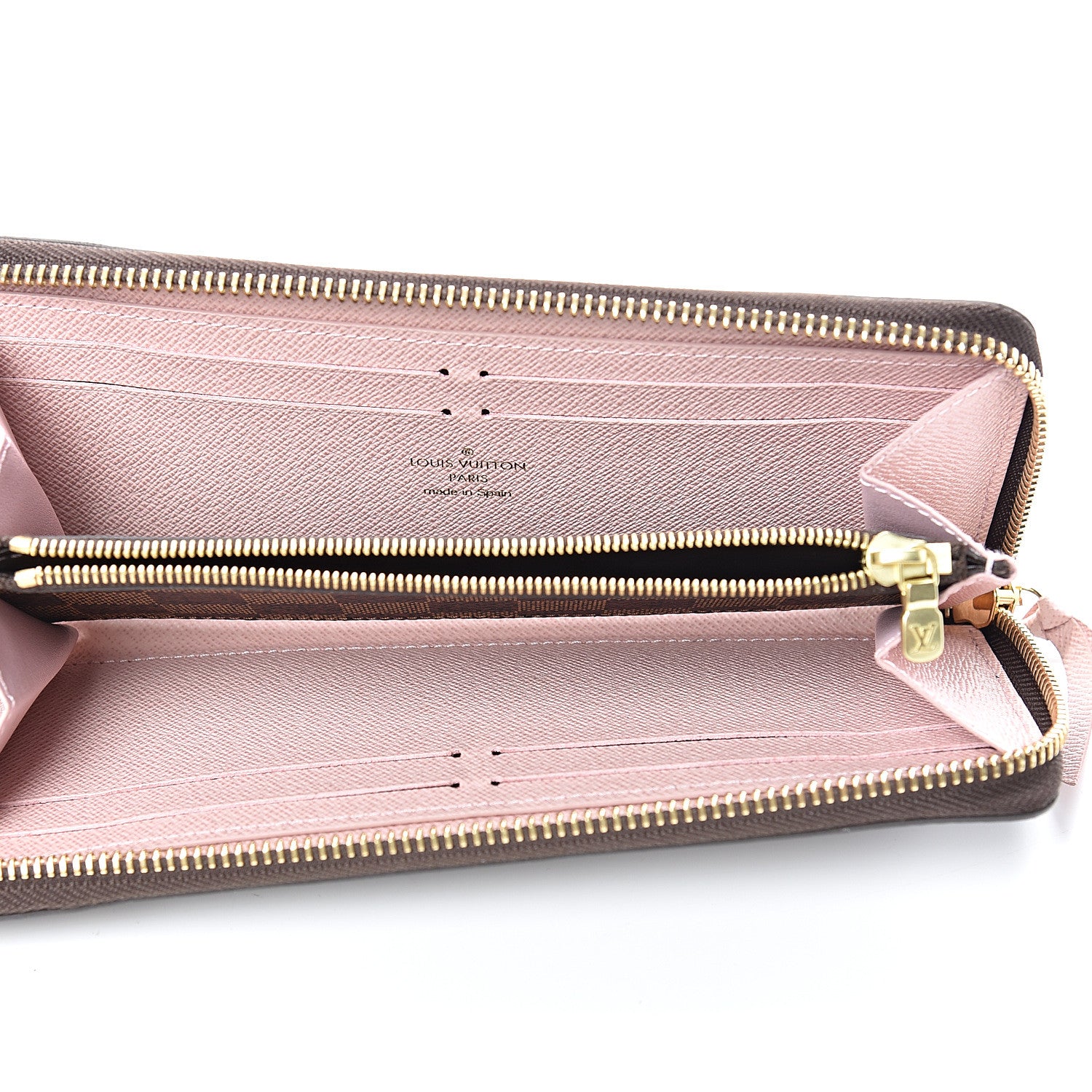 Louis Vuitton Damier Ebene Clemence Wallet Rose Ballerine 4 of 6