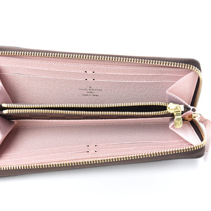 Louis Vuitton Damier Ebene Clemence Wallet Rose Ballerine 4 of 6